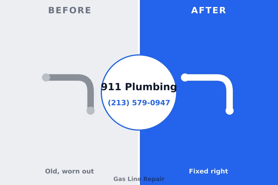 Before and after: plumbing repair Cottonport, LA